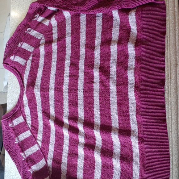 We The Free Oversized V Neck Striped Sweater Size M - Picture 3 of 10